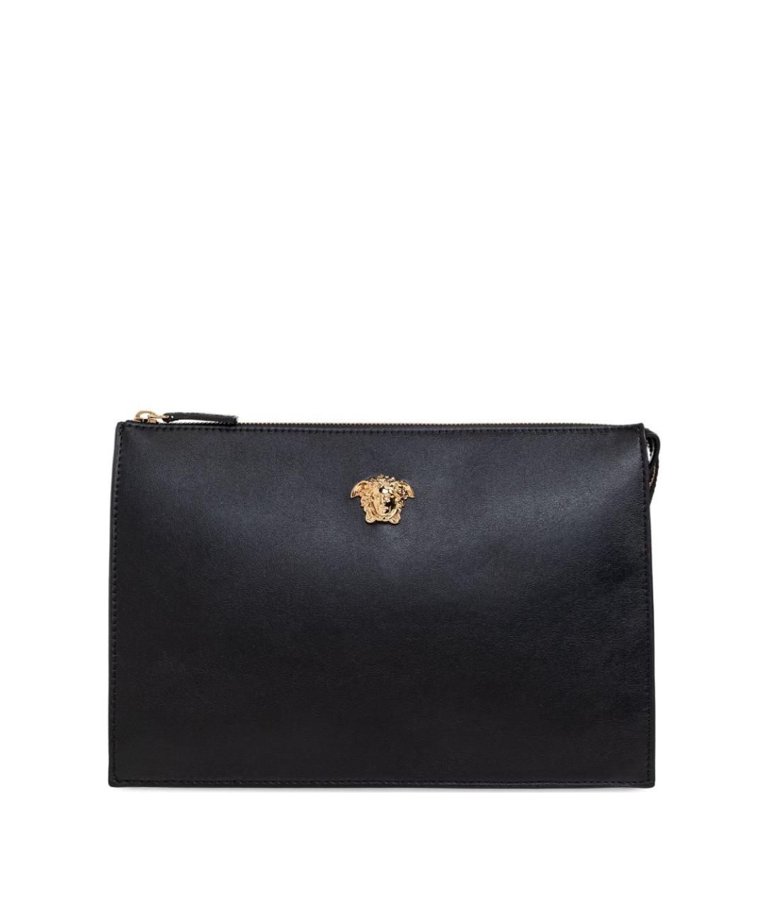 VERSACE Черная кожаная барсетка, фото 1