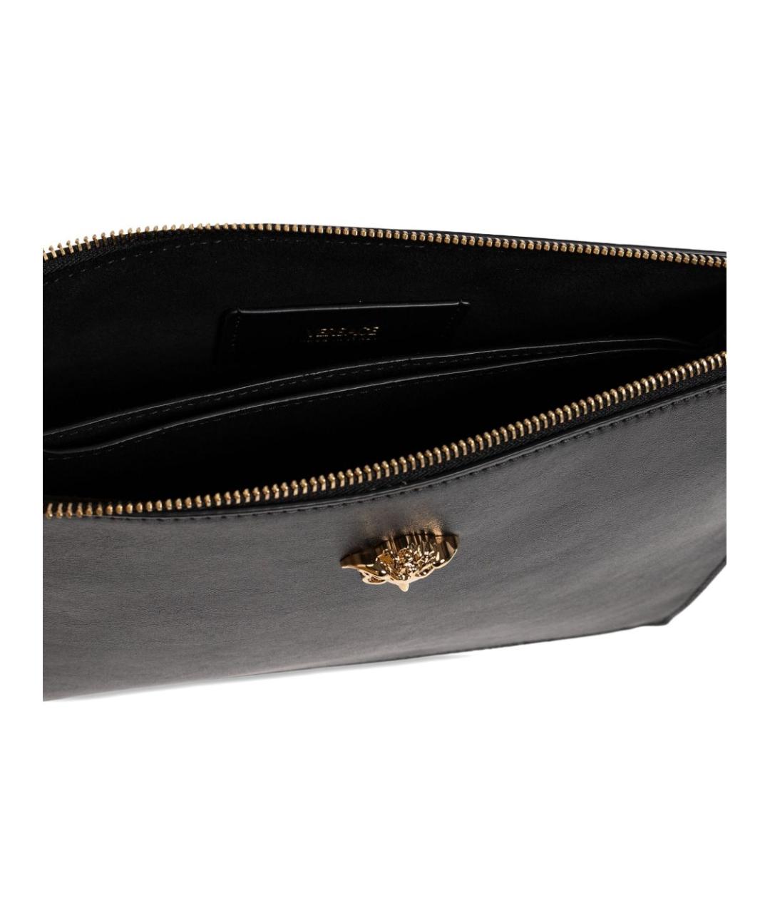 VERSACE Черная кожаная барсетка, фото 4