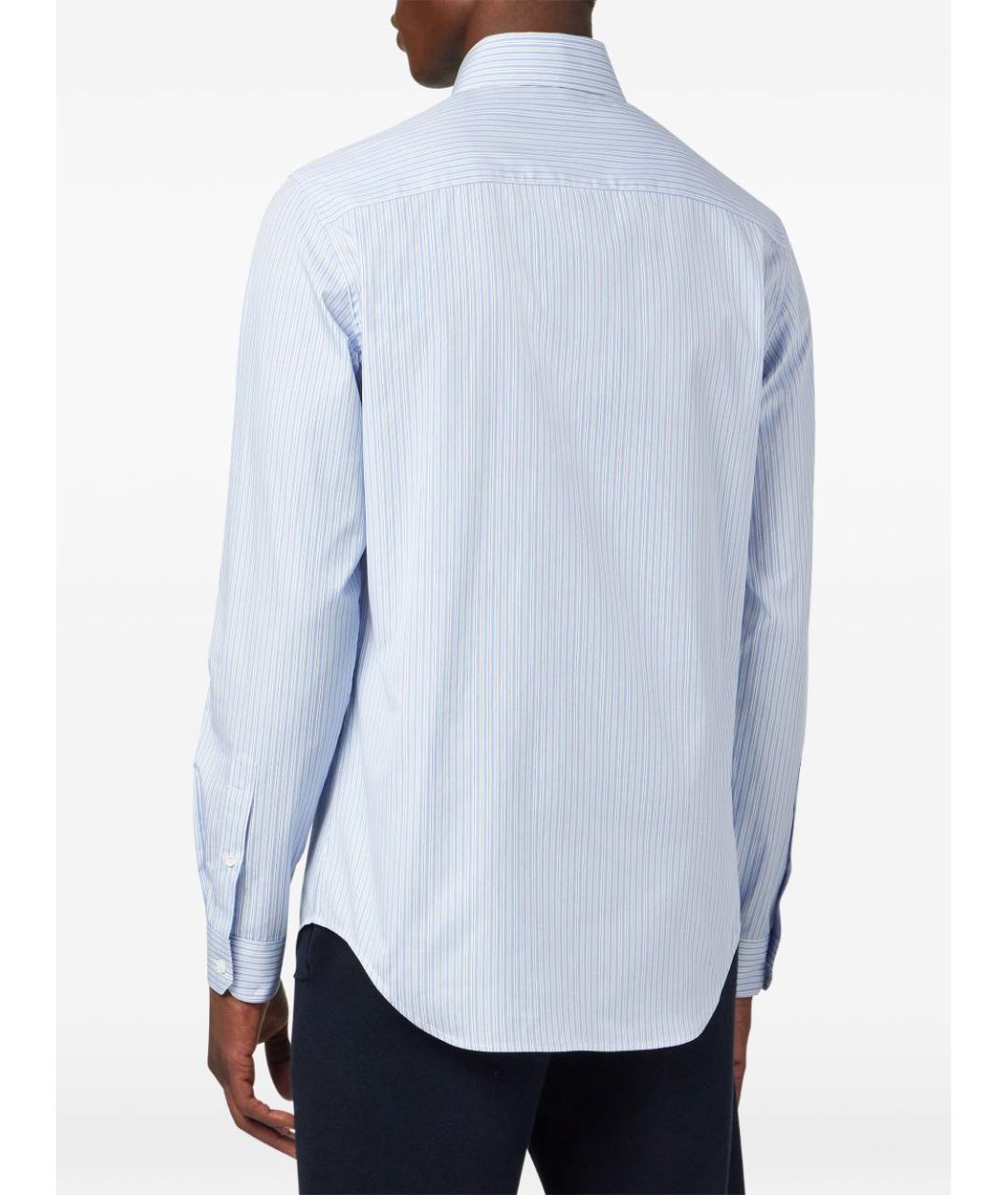 VERSACE Голубая хлопковая кэжуал рубашка, фото 5