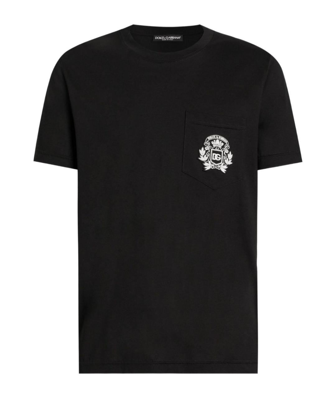 DOLCE&GABBANA Черная хлопковая футболка, фото 1