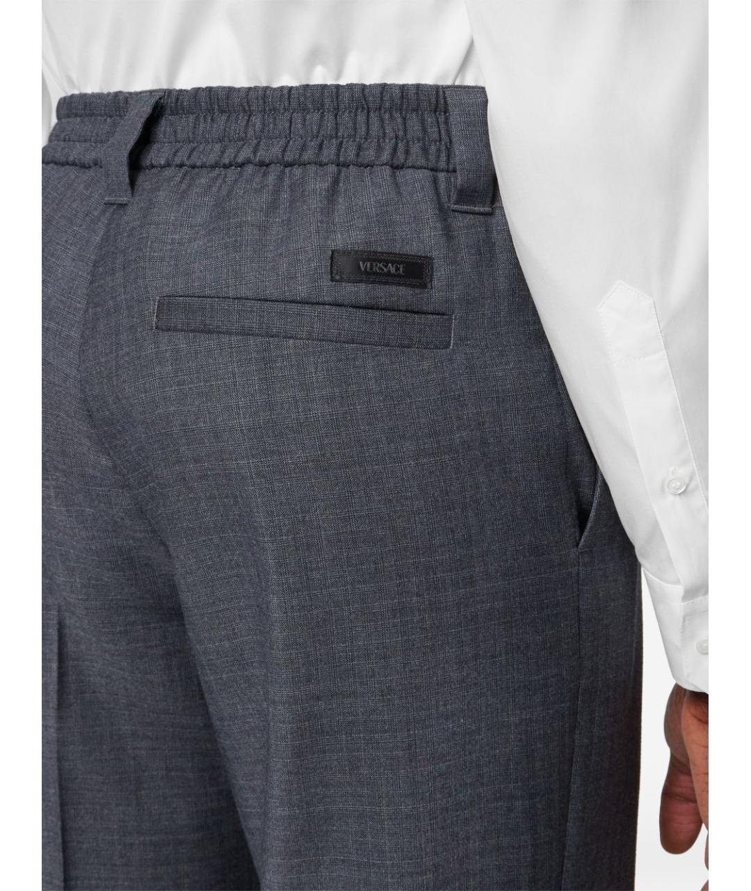 VERSACE Шерстяные повседневные брюки, фото 5