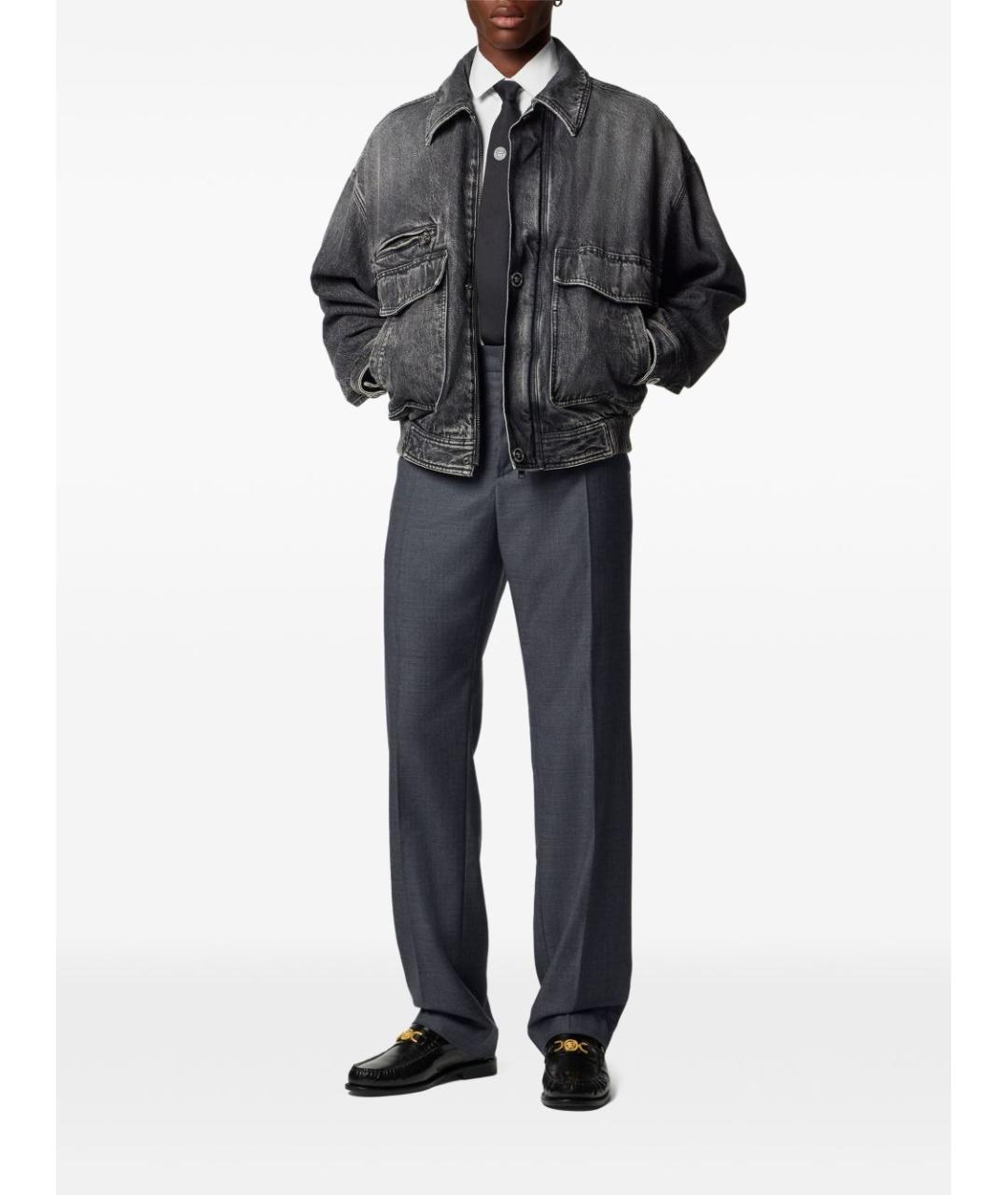 VERSACE Шерстяные повседневные брюки, фото 3