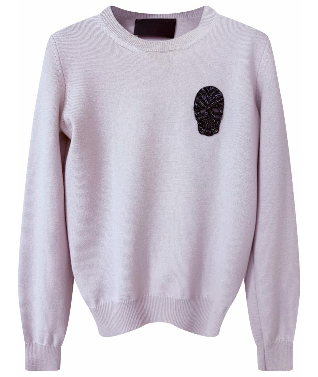 PHILIPP PLEIN Фиолетовый шерстяной джемпер / свитер, фото 1
