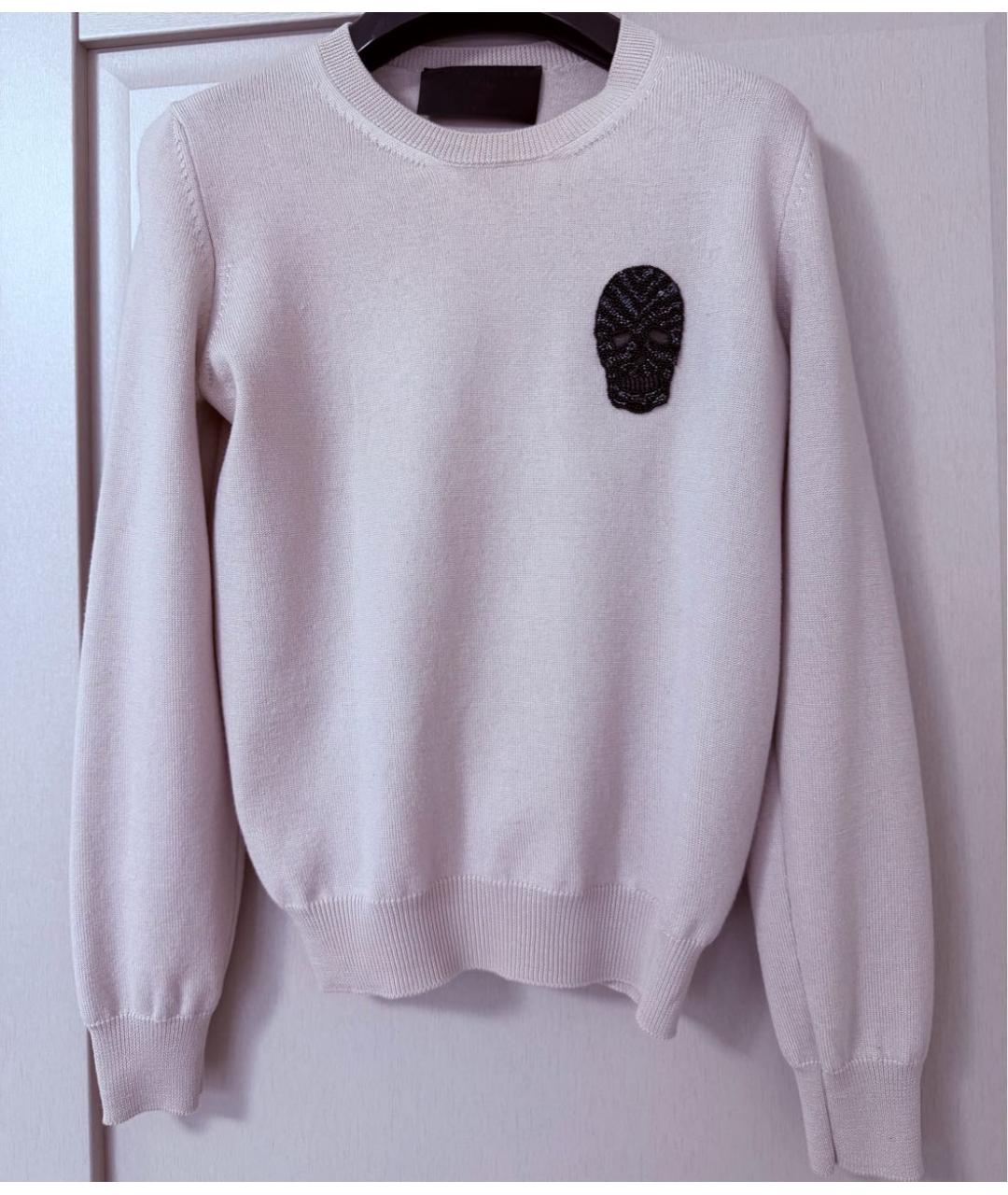 PHILIPP PLEIN Фиолетовый шерстяной джемпер / свитер, фото 9