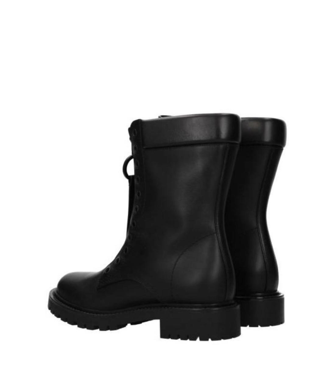 CHRISTIAN DIOR Черные кожаные ботинки, фото 3