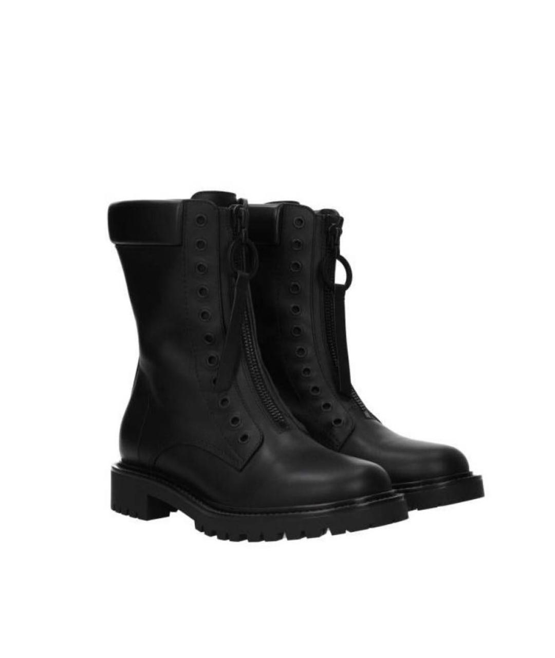 CHRISTIAN DIOR Черные кожаные ботинки, фото 5