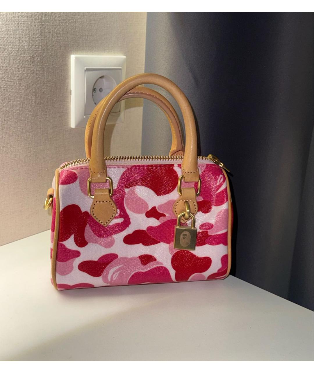 BAPE Розовая сумка с короткими ручками, фото 2