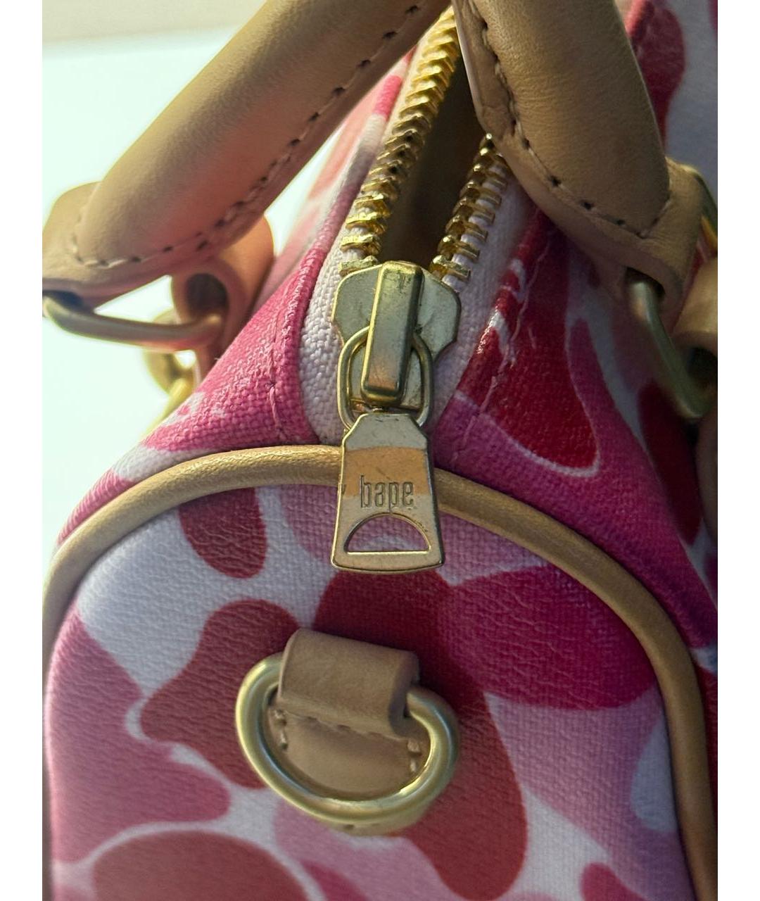 BAPE Розовая сумка с короткими ручками, фото 5