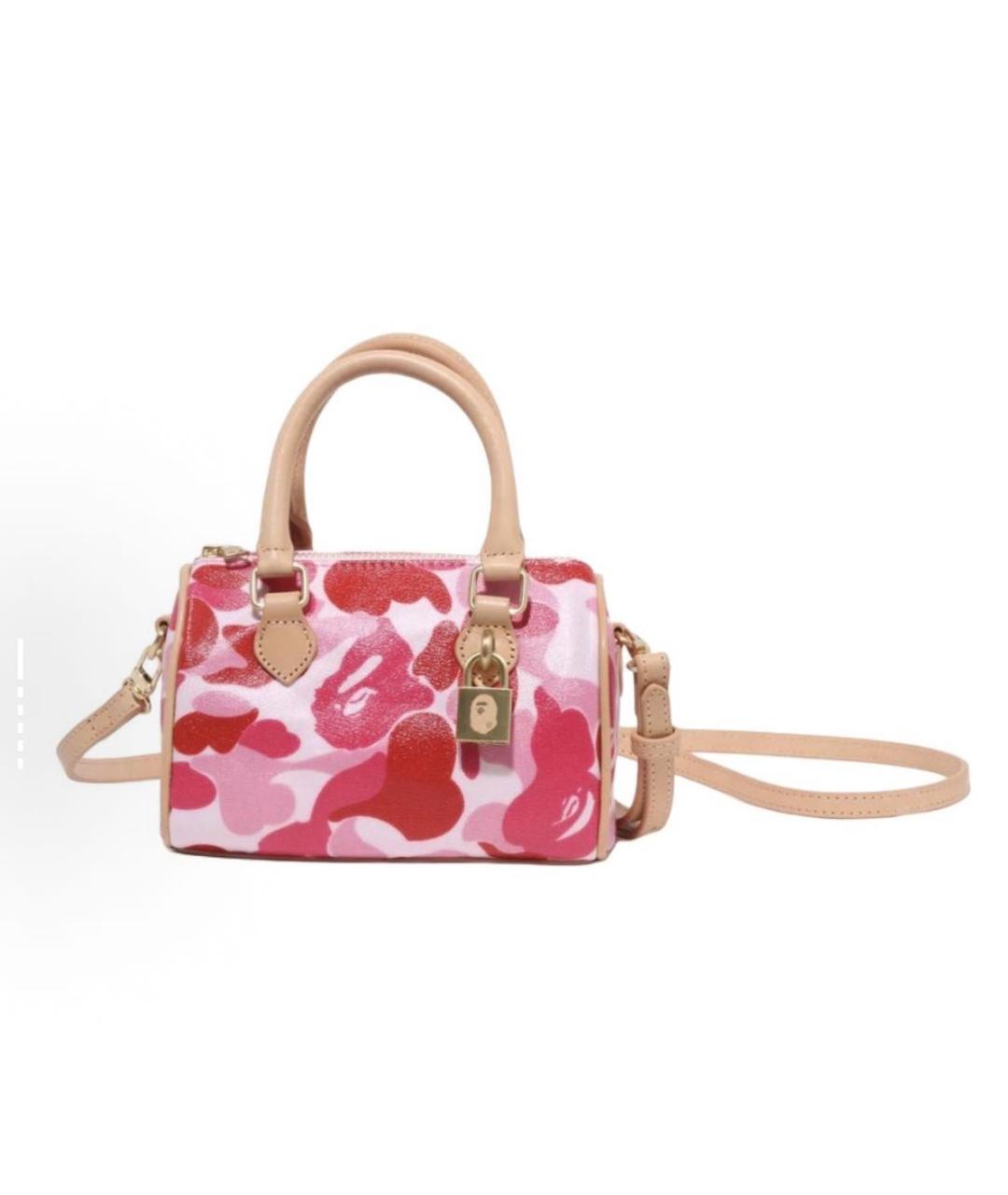 BAPE Розовая сумка с короткими ручками, фото 8