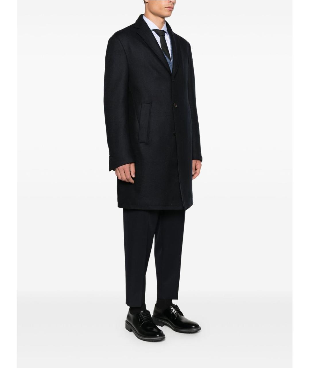 CORNELIANI Синее шерстяное пальто, фото 4