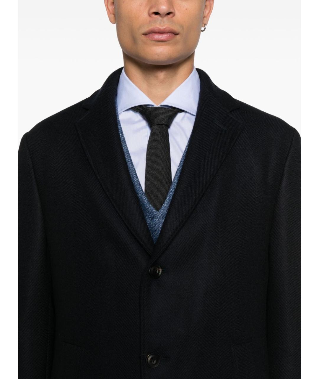 CORNELIANI Синее шерстяное пальто, фото 3