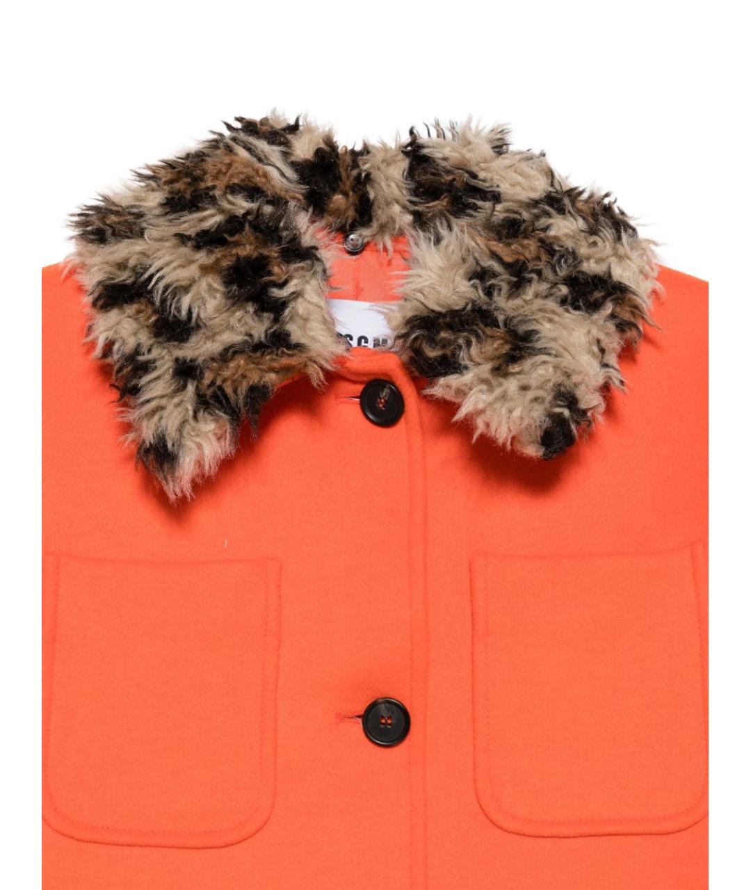 MSGM Оранжевая шерстяная куртка, фото 3