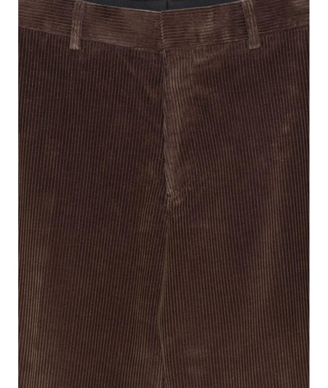 PAUL SMITH Коричневые хлопковые повседневные брюки, фото 3