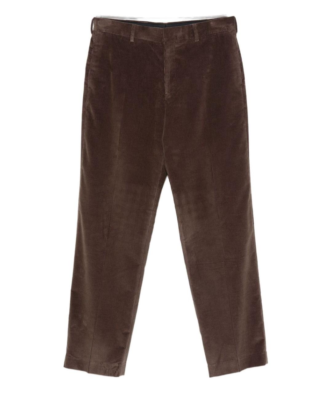 PAUL SMITH Коричневые хлопковые повседневные брюки, фото 1