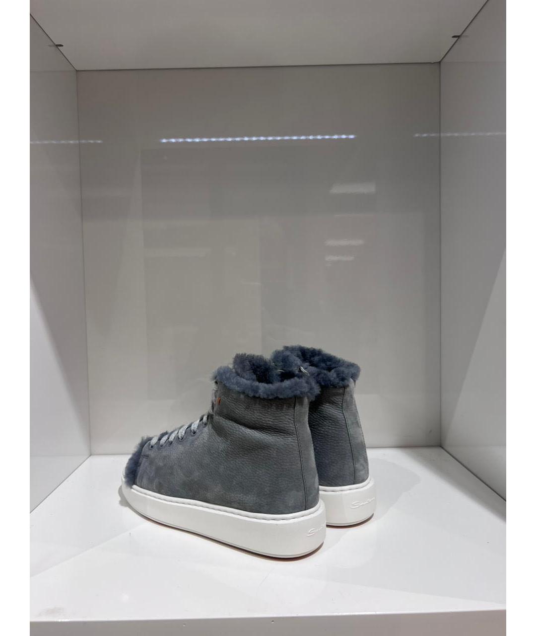 SANTONI Замшевые кеды, фото 3