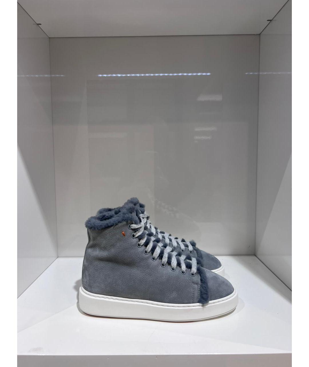 SANTONI Замшевые кеды, фото 4