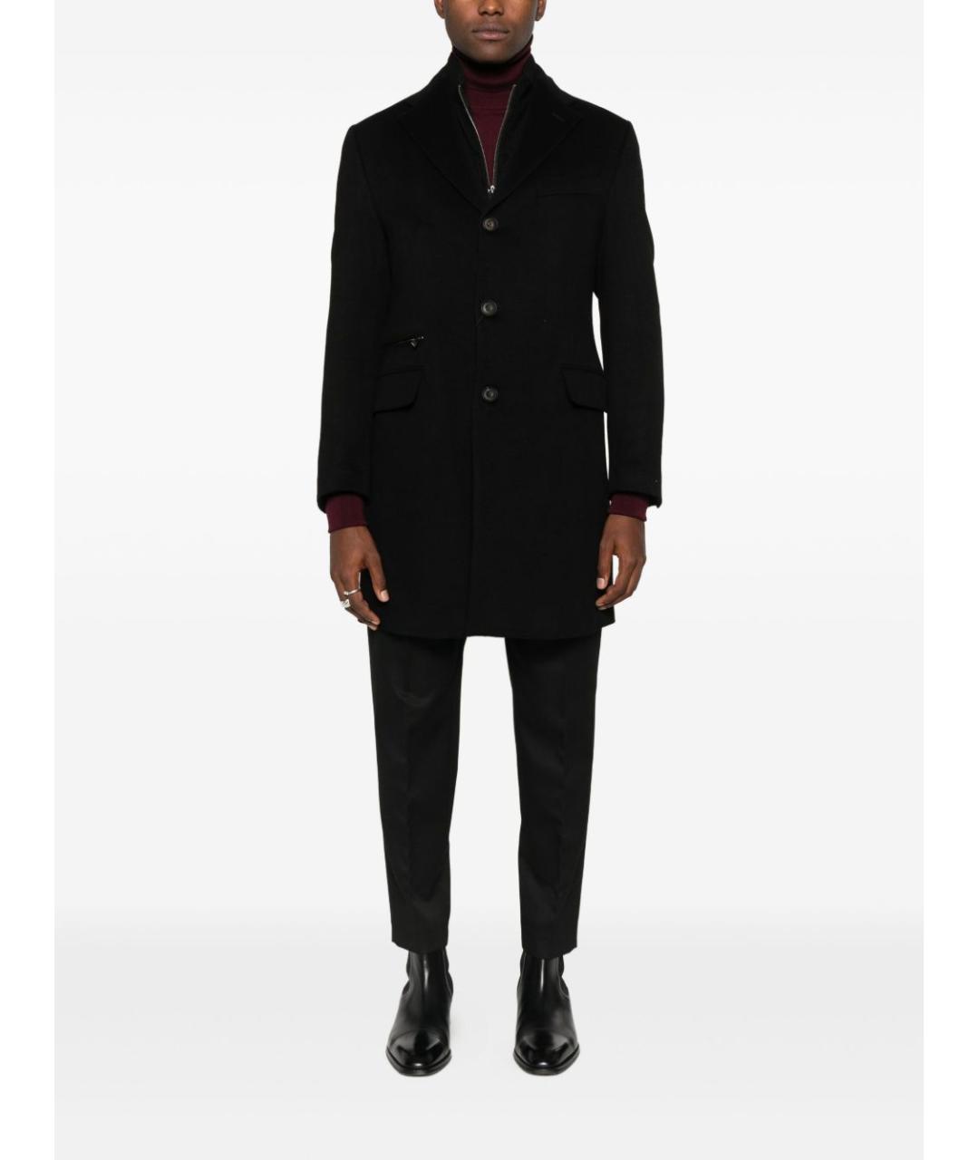 CORNELIANI Черное шерстяное пальто, фото 3