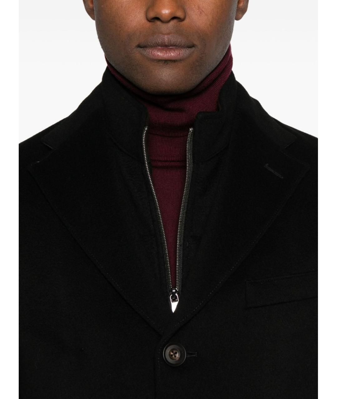 CORNELIANI Черное шерстяное пальто, фото 5