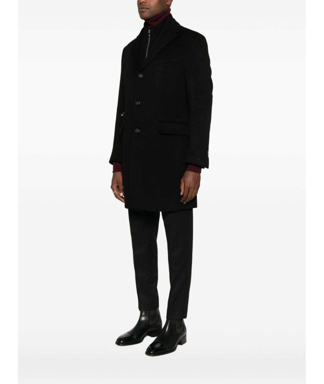 CORNELIANI Черное шерстяное пальто, фото 2