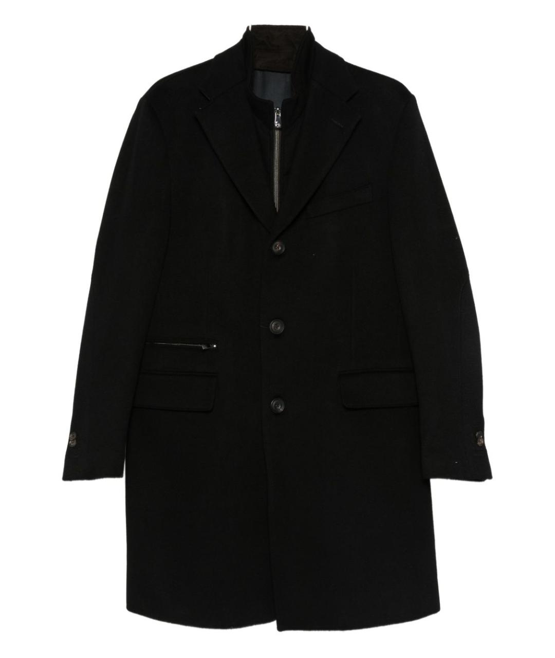 CORNELIANI Черное шерстяное пальто, фото 1