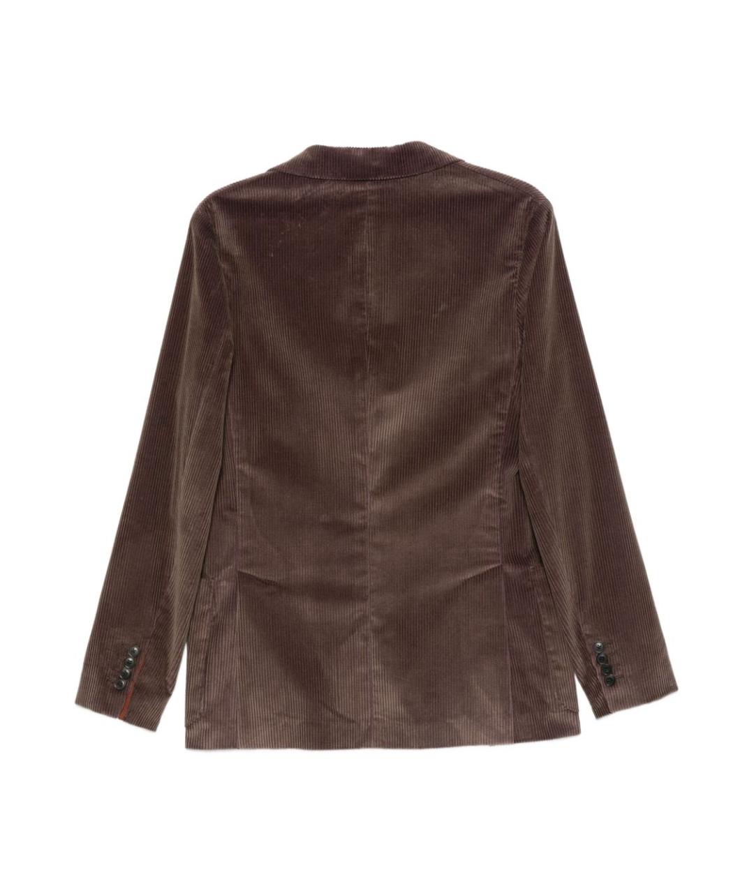 PAUL SMITH Коричневый хлопковый пиджак, фото 3