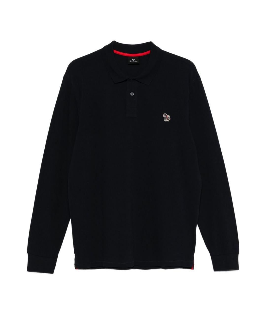 PAUL SMITH Синее поло с длинным рукавом, фото 1