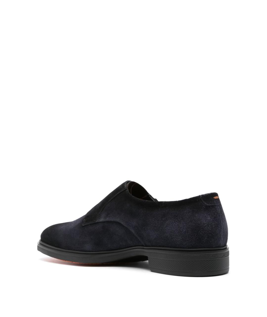 SANTONI Синие замшевые низкие ботинки, фото 4