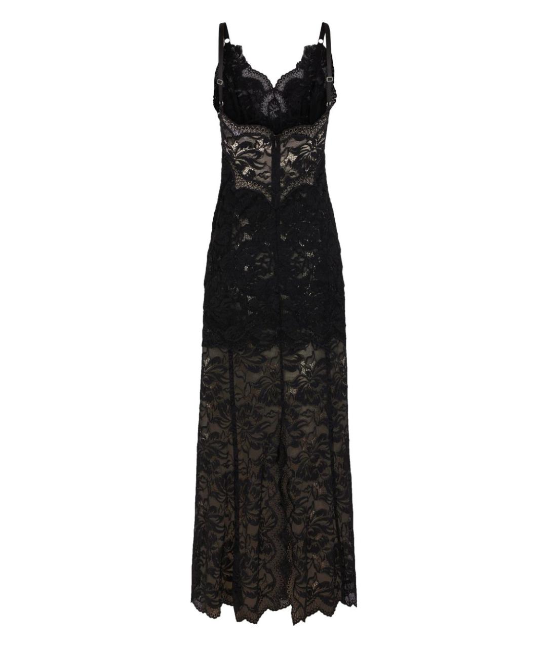 PACO RABANNE Черное полиамидовое вечернее платье, фото 7