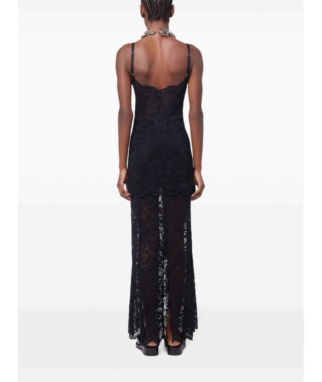 PACO RABANNE Черное полиамидовое вечернее платье, фото 2