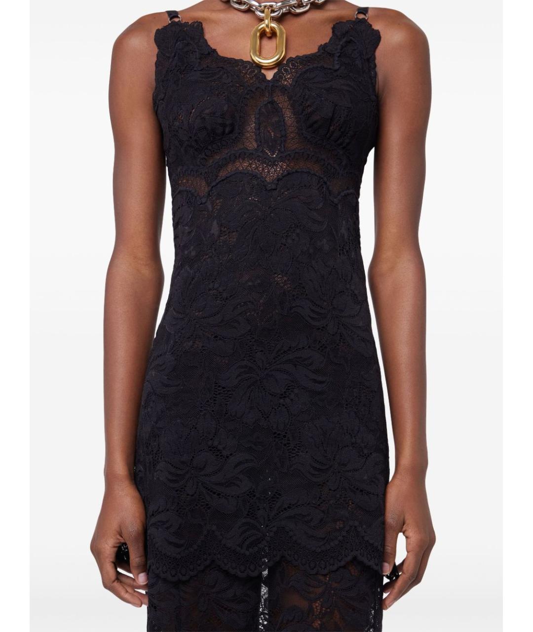 PACO RABANNE Черное полиамидовое вечернее платье, фото 6