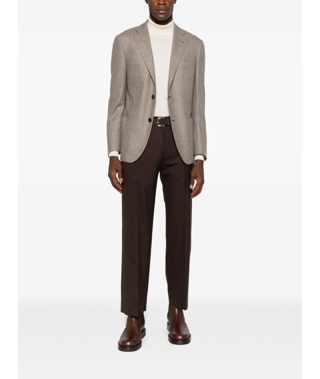 CORNELIANI Коричневый шерстяной пиджак, фото 5