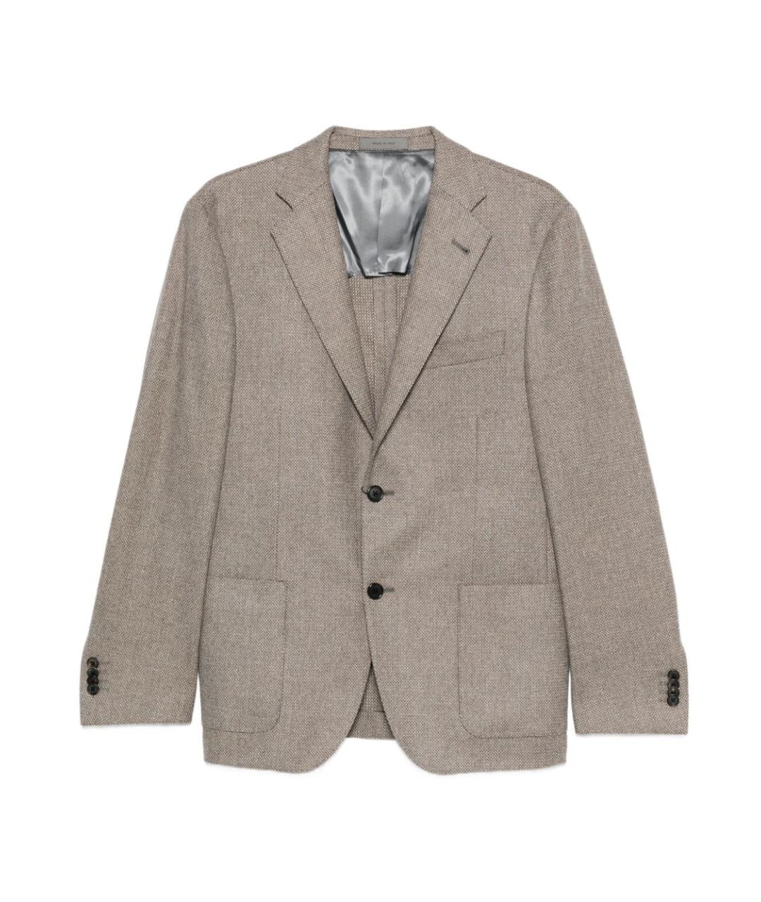 CORNELIANI Коричневый шерстяной пиджак, фото 1