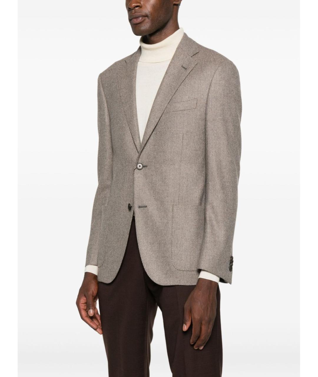 CORNELIANI Коричневый шерстяной пиджак, фото 3