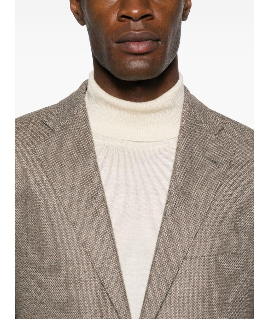 CORNELIANI Коричневый шерстяной пиджак, фото 2