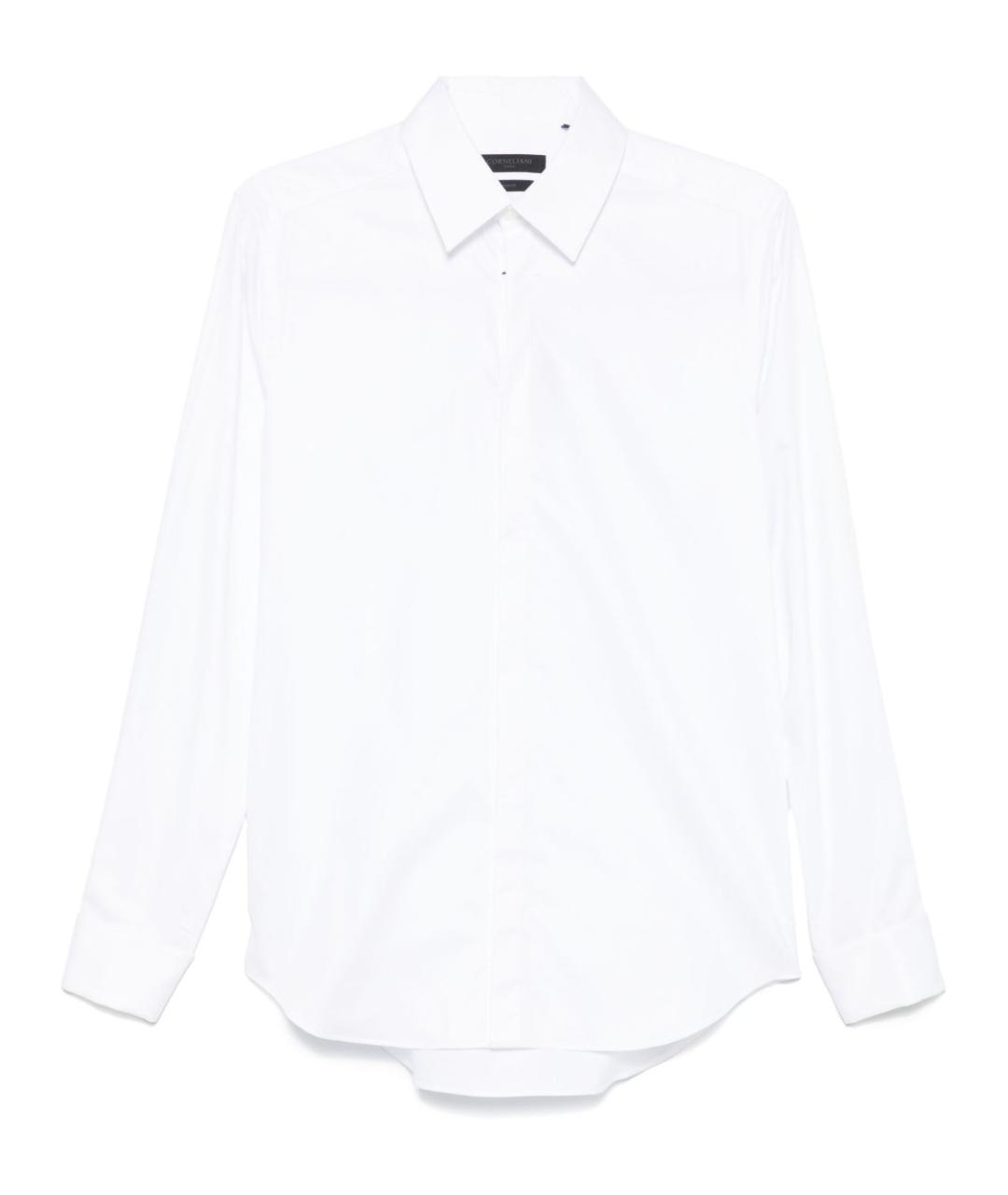 CORNELIANI Белая хлопковая классическая рубашка, фото 1