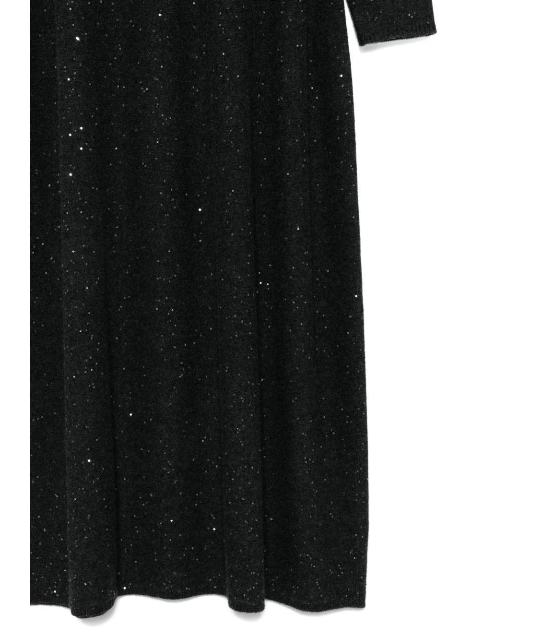 ANTONELLI FIRENZE Черное кашемировое повседневное платье, фото 3
