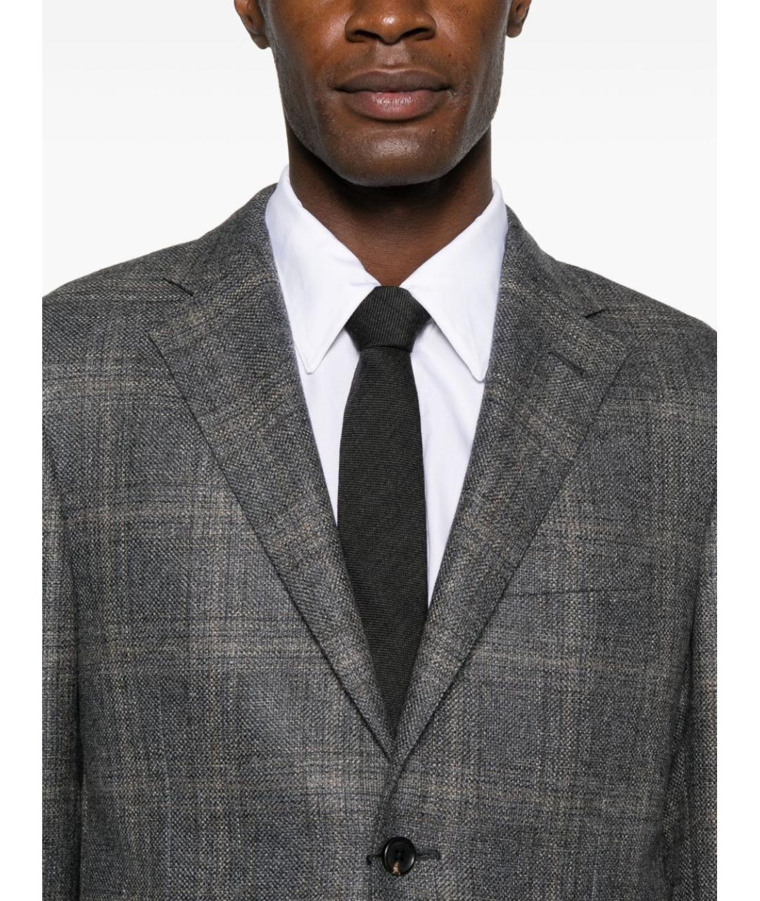 CORNELIANI Серый шерстяной пиджак, фото 4