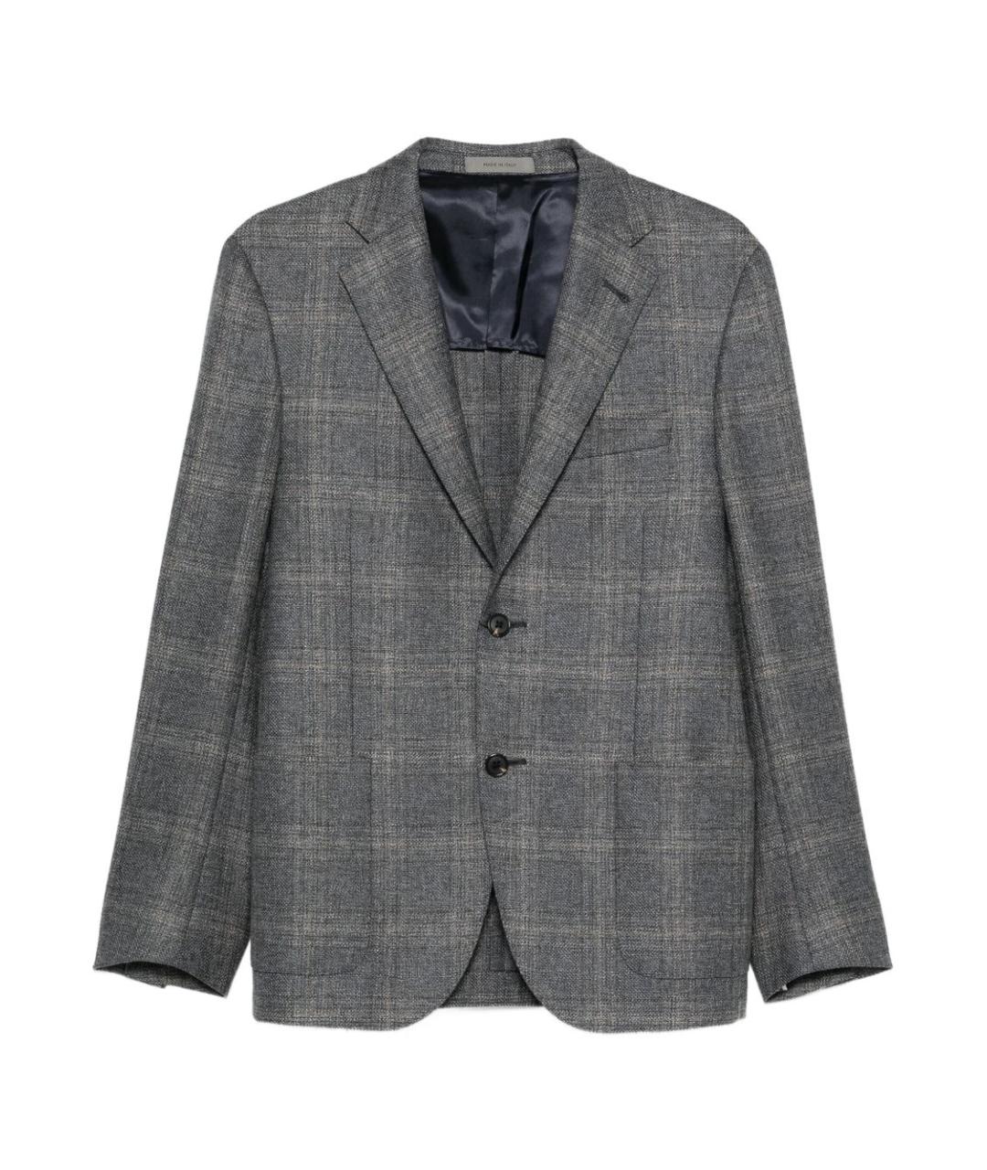 CORNELIANI Серый шерстяной пиджак, фото 1