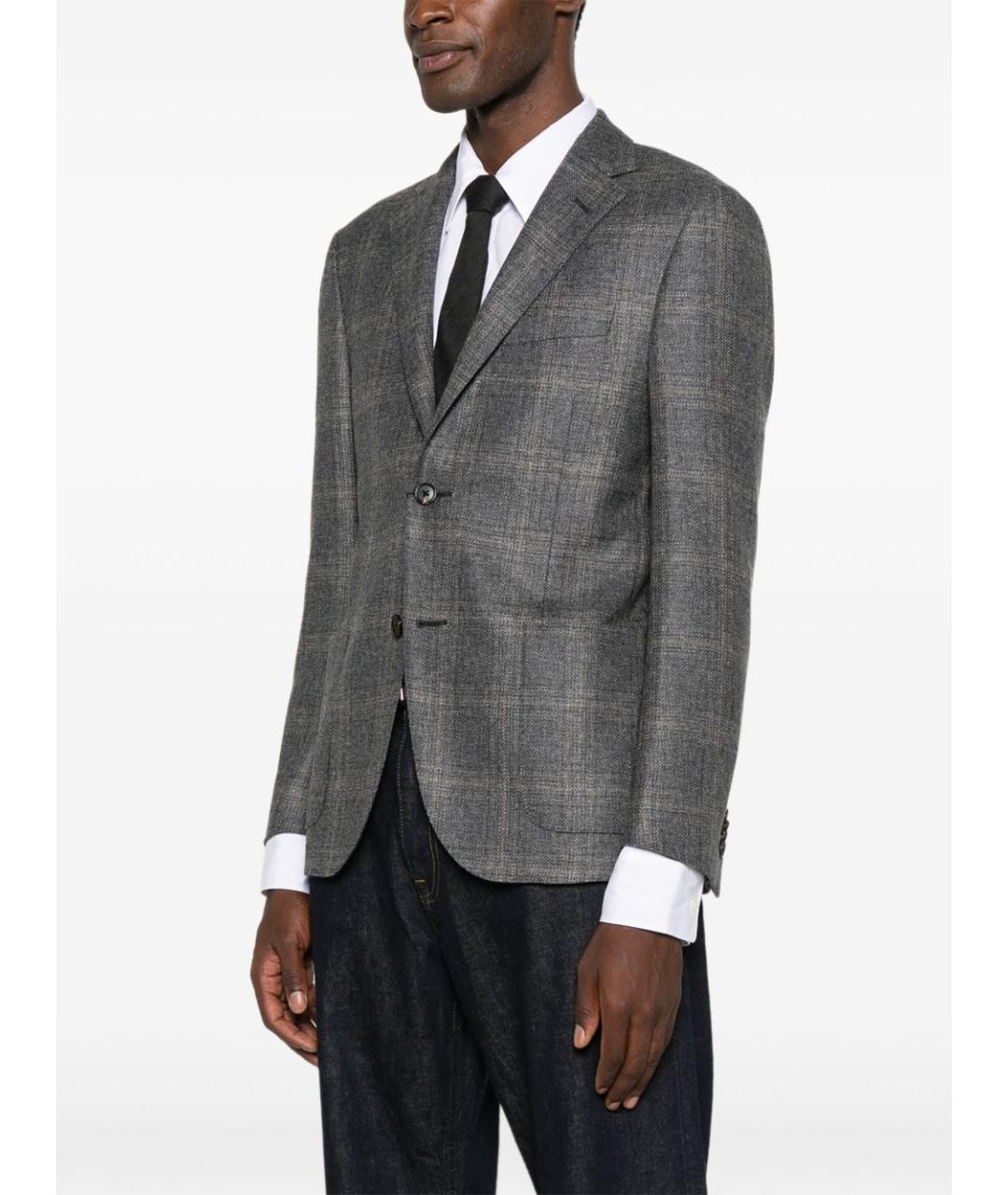 CORNELIANI Серый шерстяной пиджак, фото 5
