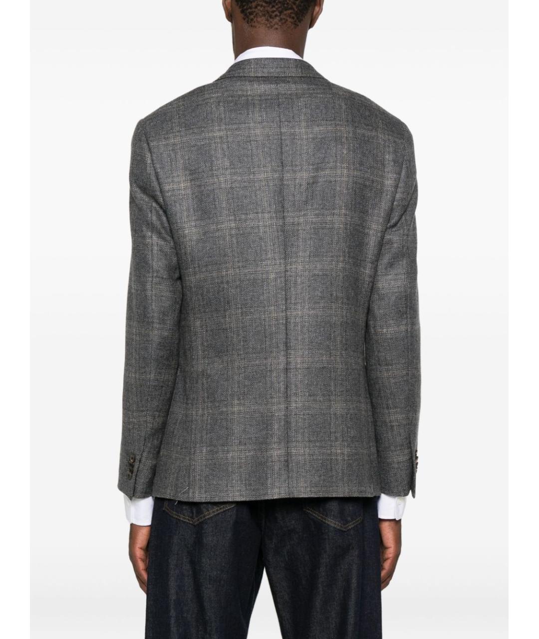 CORNELIANI Серый шерстяной пиджак, фото 2