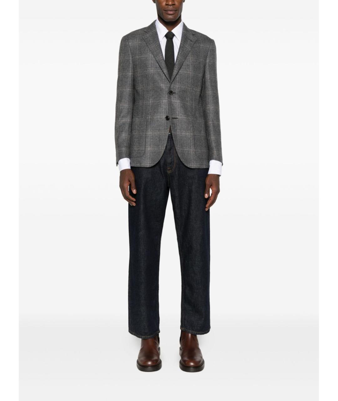 CORNELIANI Серый шерстяной пиджак, фото 3