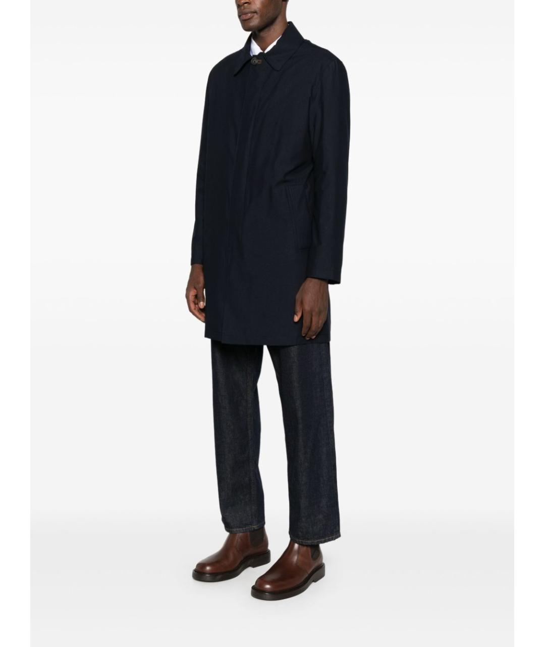 CORNELIANI Черное полиэстеровое пальто, фото 5