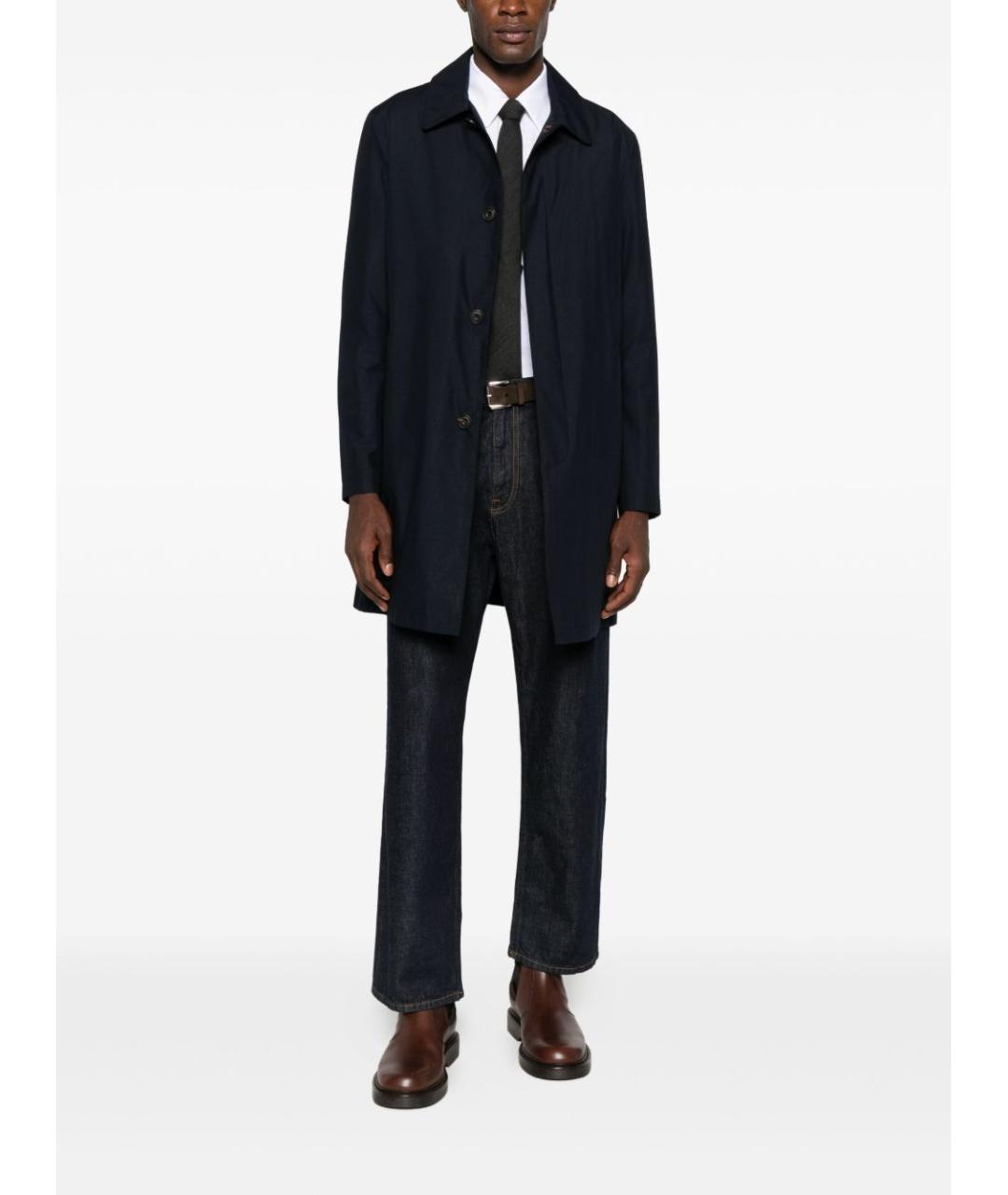 CORNELIANI Черное полиэстеровое пальто, фото 3