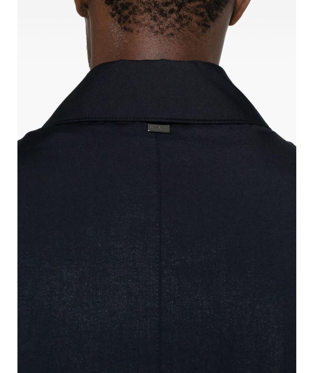 CORNELIANI Черное полиэстеровое пальто, фото 2