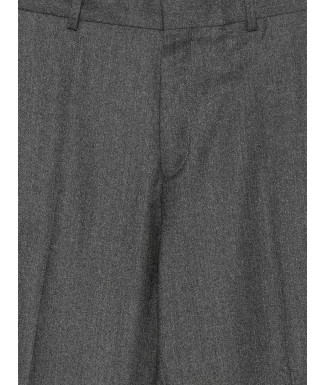 PAUL SMITH Серые шерстяные повседневные брюки, фото 3
