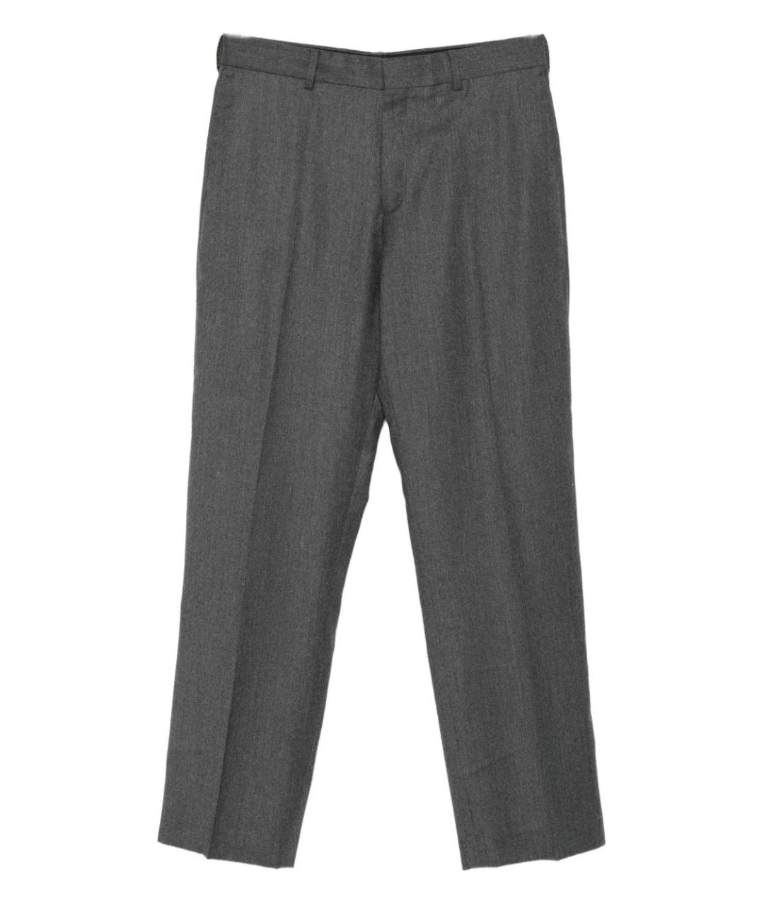 PAUL SMITH Серые шерстяные повседневные брюки, фото 1