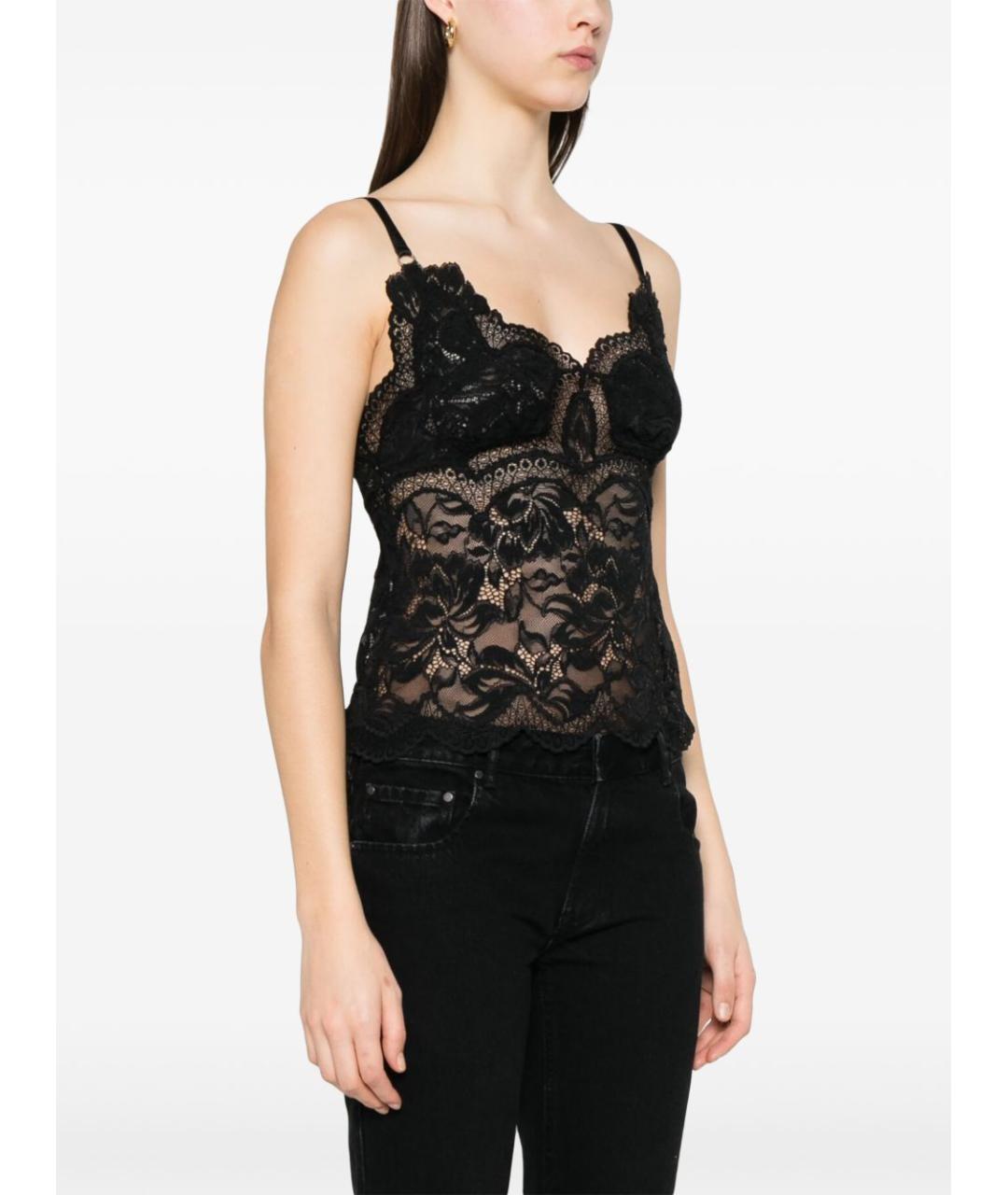 PACO RABANNE Черная полиамидовая майка, фото 4