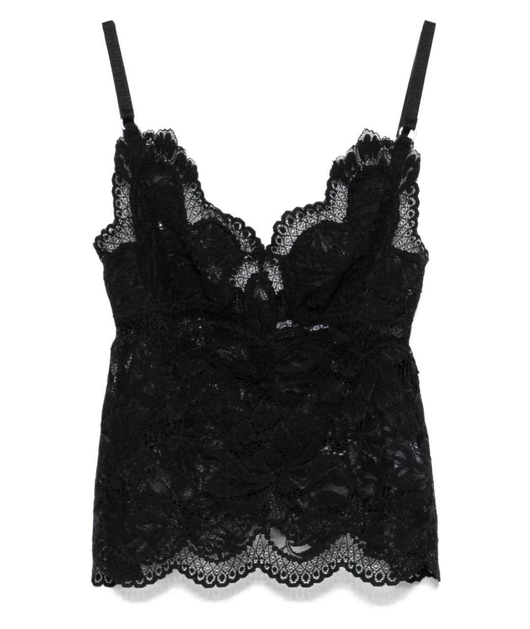 PACO RABANNE Черная полиамидовая майка, фото 1