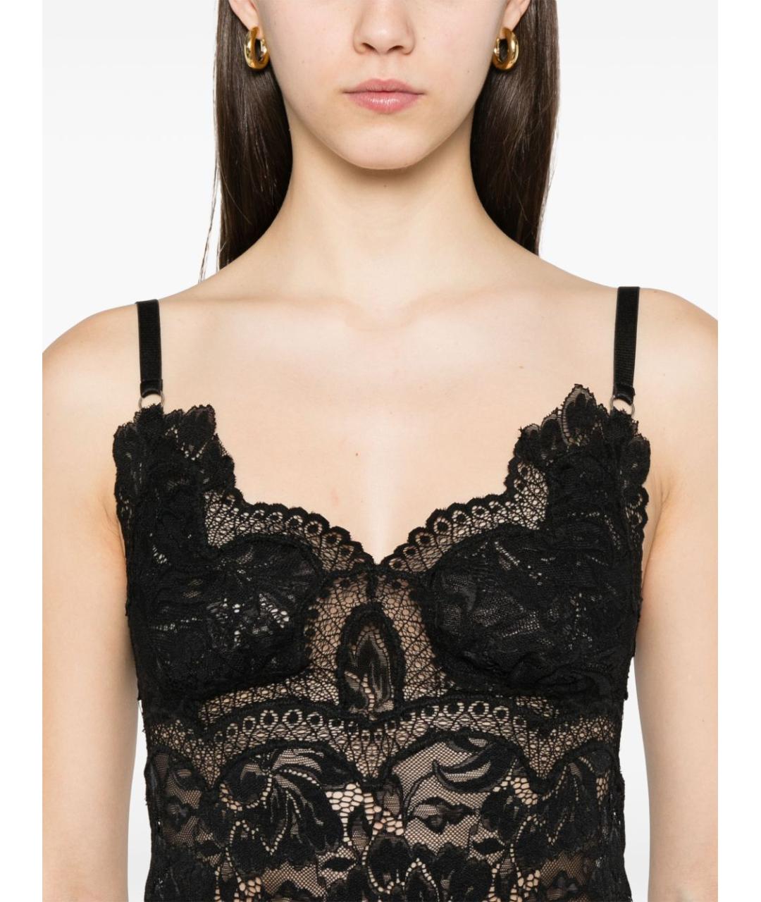 PACO RABANNE Черная полиамидовая майка, фото 2