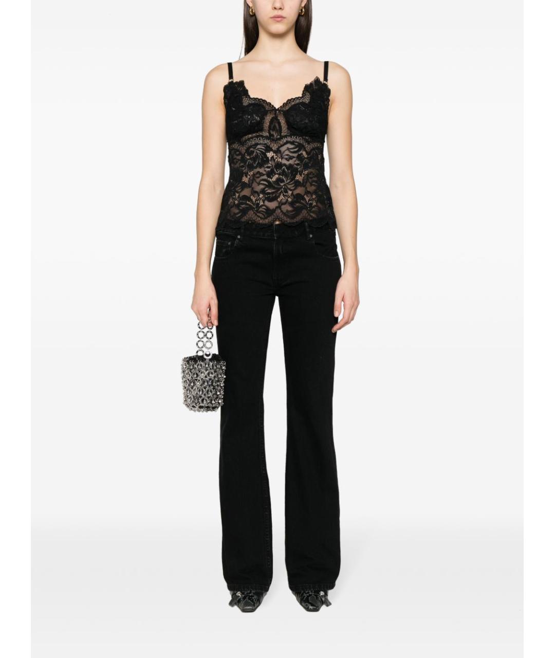 PACO RABANNE Черная полиамидовая майка, фото 5